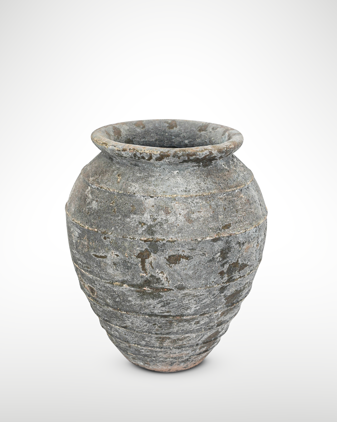Texture VASE 9 - Name BUFALO II - OD_W 23” Po  17” Ht.  28” Base 10” Weight 120 LB” Texture Canyon dust