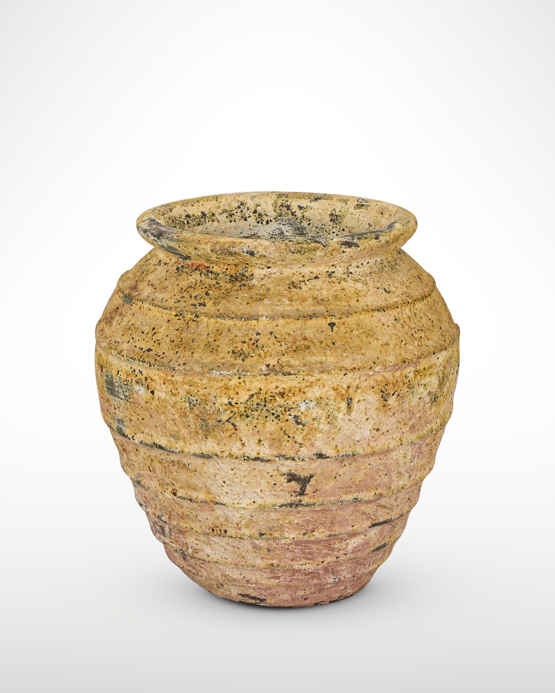 Texture VASE 30 - Name BUFALO III - OD_W 21” Po  16” Ht.  24” Base 10” Weight 98 LB” Texture Savana