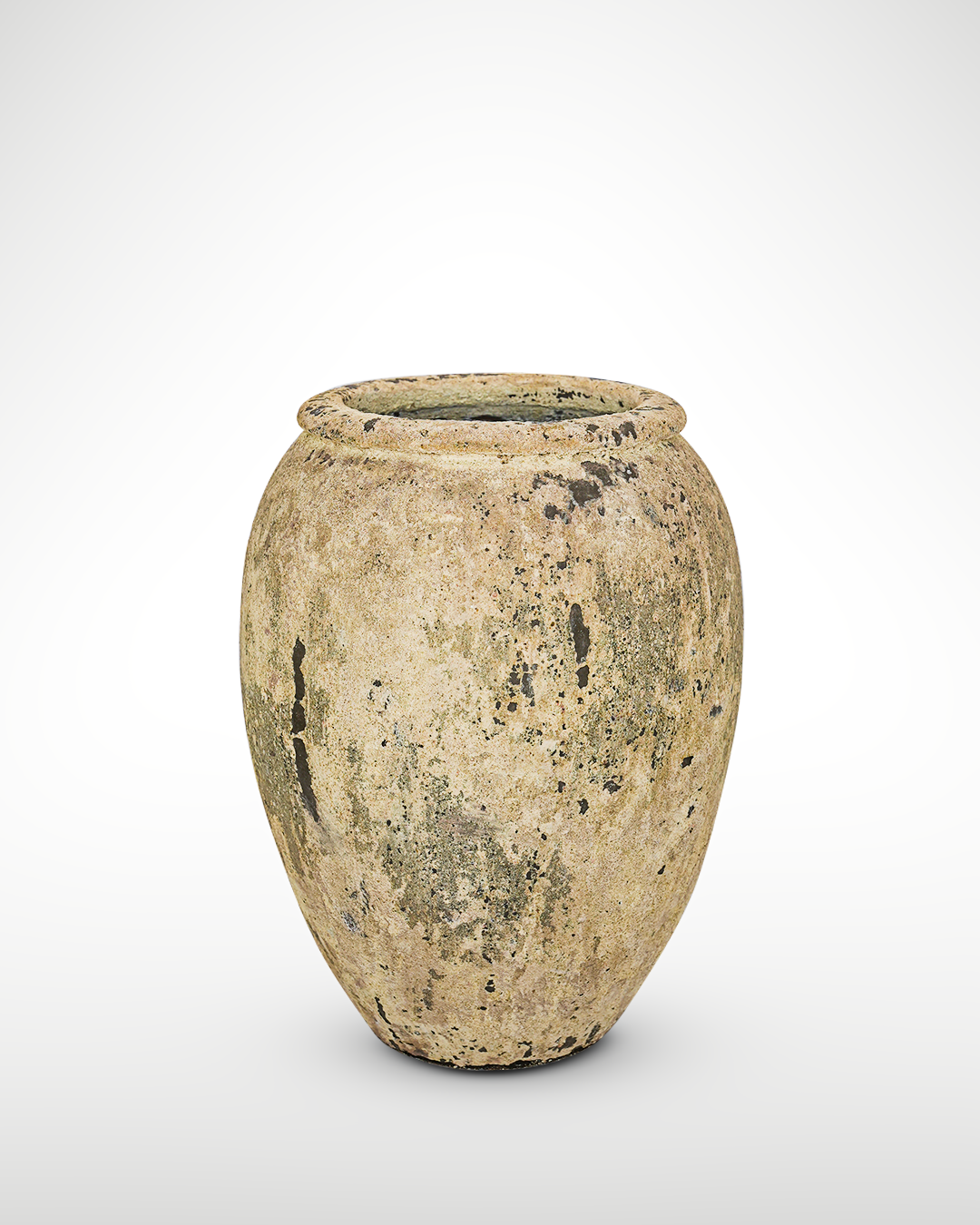 Texture VASE 22 - Name OREGON II - OD_W 18” Po  14” Ht.  26” Base 10” Weight 82 LB” Texture Savana